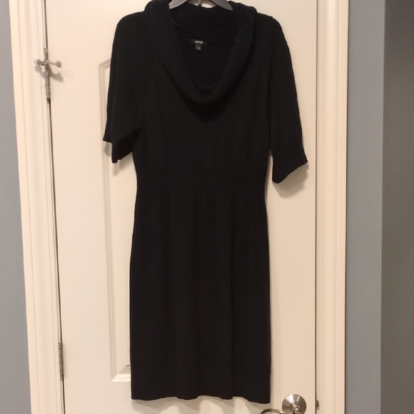 Apt. 9 Dresses & Skirts - Black Sweater Dress‎ With Cowl Neck And Defined Waist
